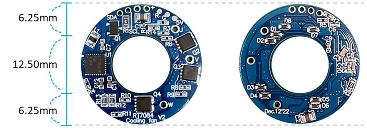 The RT7084 PCB Layout in a 4cm Server Fan