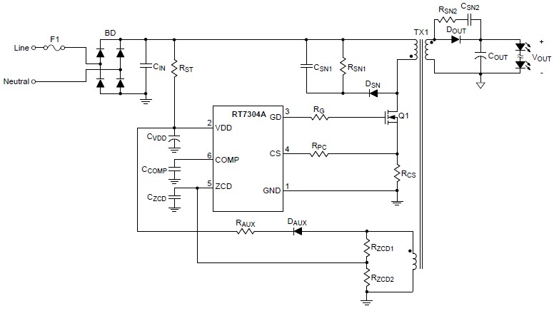 RT7304A - Primary-Side Regulation LED Driver Controller with Active-PFC ...