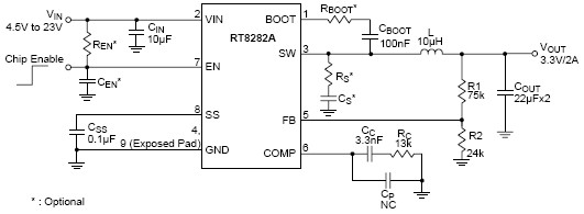 RT8282A - 2A, 23V, 340kHz Synchronous Step-Down Converter | Richtek ...