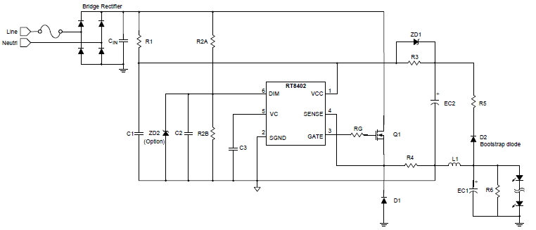 RT8402 - Phase-Cut Dimmable High Side Buck LED Driver with High Power ...